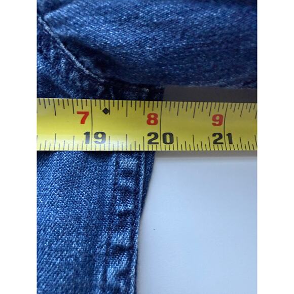 AG x Alexa Chung The Poppy Shirt Jacket in Blue Chambray Embroidery Size Small - Picture 5 of 8